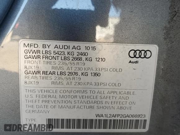 ✅ 2016 Audi Q5 Premium Plus • VIN: WA1L2AFP2GA066923 • Lot: 72945864. Wystawiony na Copart z przebiegiem 75 867 mil. Bezpłatny archiwum sprzedaży aukcyjnych z USA i szczegółowy raport historii pojazdu na DreamBid. Zdjęcie 13.