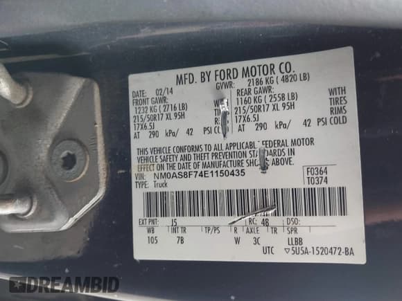 ✅ 2014 Ford Transit Connect XLT • VIN: NM0AS8F74E1150435 • Лот: 41897665. Опубликован ранее на IAAI с пробегом 173 016 миль. Бесплатный доступ к архиву аукционных продаж из США и подробный отчёт об истории автомобиля на DreamBid. Изображение 9.