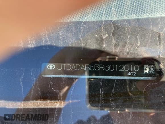 ✅ 2024 Toyota Prius LE • VIN: JTDADABU3R3012010 • Lot: 52364795. Listed on Copart with Not provided. Free auction sales archive from the USA and detailed vehicle history report at DreamBid. Image 8.