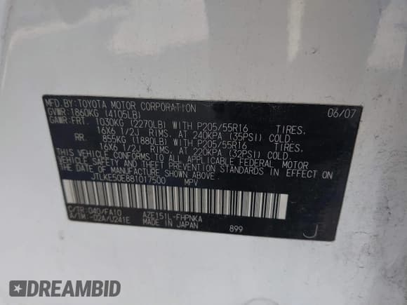 ✅ 2008 Scion xB • VIN: JTLKE50E881017500 • Лот: 43628101. Опубликован ранее на IAAI с пробегом Не указан. Бесплатный доступ к архиву аукционных продаж из США и подробный отчёт об истории автомобиля на DreamBid. Изображение 9.