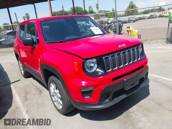✅ 2023 Jeep Renegade Latitude • VIN: ZACNJDB14PPP12416 • Lot: 43042862. Listed on IAAI with 38,070 mi. Free auction sales archive from the USA and detailed vehicle history report at DreamBid. Image 1.