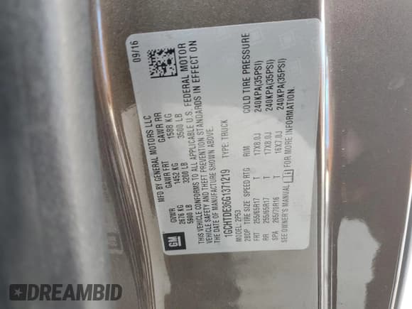 ✅ 2016 Chevrolet Colorado 4WD Z71 • VIN: 1GCHTDE36G1371219 • Лот: 48569865. Опубликован ранее на Copart с пробегом 106 330 миль. Бесплатный доступ к архиву аукционных продаж из США и подробный отчёт об истории автомобиля на DreamBid. Изображение 13.