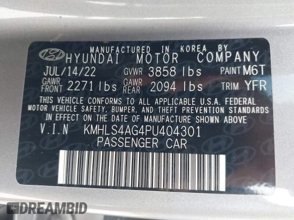 ✅ 2023 Hyundai Elantra SEL • VIN: KMHLS4AG4PU404301 • Лот: 43289112. Опубликован ранее на IAAI с пробегом 80 297 миль. Бесплатный доступ к архиву аукционных продаж из США и подробный отчёт об истории автомобиля на DreamBid. Изображение 9.