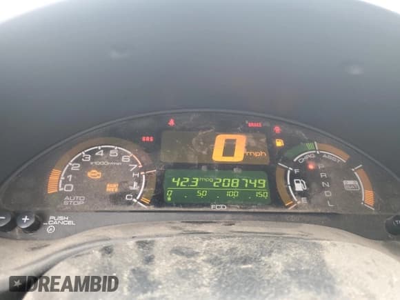 ✅ 2001 Honda Insight • VIN: JHMZE14721T002577 • Lot: 84957125. Listed on Copart with 208,749 mi. Free auction sales archive from the USA and detailed vehicle history report at DreamBid. Image 9.