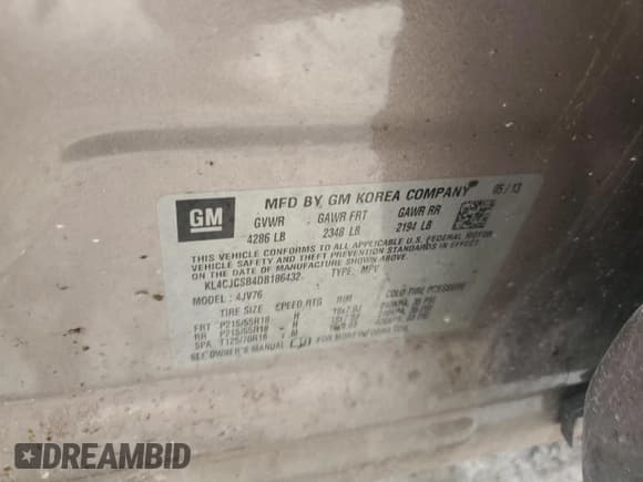 ✅ 2013 Buick Encore Leather • VIN: KL4CJCSB4DB186432 • Лот: 73154984. Опубликован ранее на Copart с пробегом 100 287 миль. Бесплатный доступ к архиву аукционных продаж из США и подробный отчёт об истории автомобиля на DreamBid. Изображение 13.