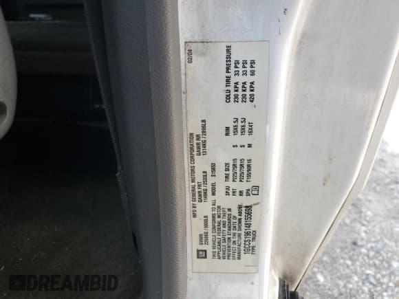 ✅ 2004 Chevrolet Colorado LS ZQ8 • VIN: 1GCCS196148155698 • Лот: 64464585. Опубликован ранее на Copart с пробегом 221 971 миль. Бесплатный доступ к архиву аукционных продаж из США и подробный отчёт об истории автомобиля на DreamBid. Изображение 12.