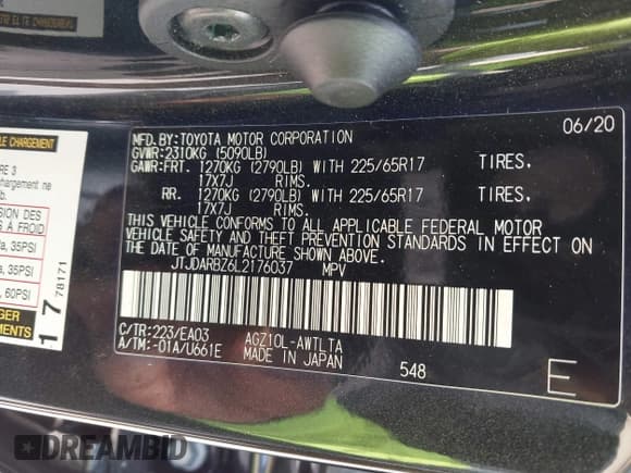 ✅ 2020 Lexus NX 300 • VIN: JTJDARBZ6L2176037 • Lot: 41952109. Listed on IAAI with 40,241 mi. Free auction sales archive from the USA and detailed vehicle history report at DreamBid. Image 9.