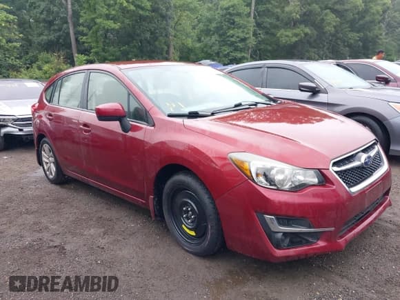 ✅ 2016 Subaru Impreza Premium • VIN: JF1GPAB6XG8287446 • Lot: 42881769. Listed on IAAI with 102,285 mi. Free auction sales archive from the USA and detailed vehicle history report at DreamBid. Image 1.