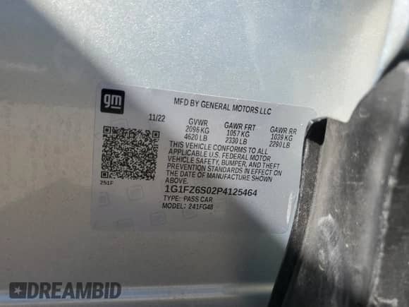 2023 Chevrolet Bolt EUV Premier с VIN 1G1FZ6S02P4125464, выставлен на аукционе Copart как лот 71265785 с пробегом 30 756 миль миль и Списание • Salvage title. История ставок и продаж доступна на DreamBid. Изображение 14.