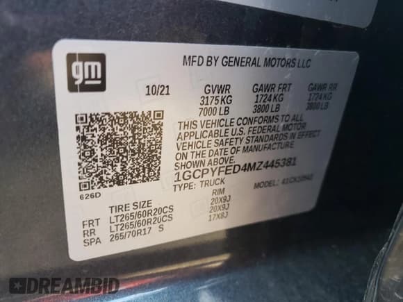 ✅ 2021 Chevrolet Silverado 1500 LT Trail Boss • VIN: 1GCPYFED4MZ445381 • Lot: 70599864. Wystawiony na Copart z przebiegiem 78 743 mil. Bezpłatny archiwum sprzedaży aukcyjnych z USA i szczegółowy raport historii pojazdu na DreamBid. Zdjęcie 14.