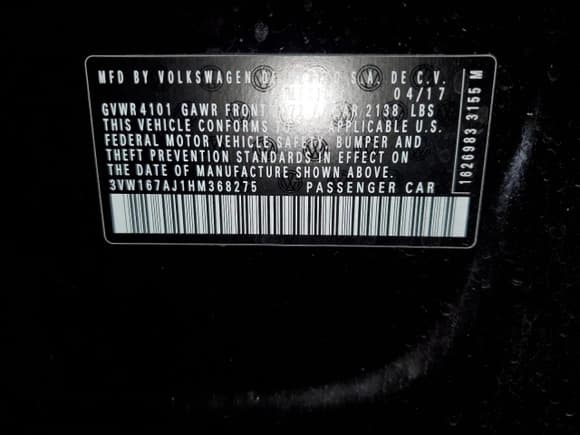 ✅ 2017 Volkswagen Jetta S • VIN: 3VW167AJ1HM368275 • Lot: 87235635. Listed on Copart with 94,725 mi. Free auction sales archive from the USA and detailed vehicle history report at DreamBid. Image 12.