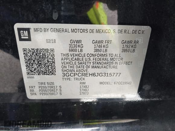 ✅ 2018 Chevrolet Silverado 1500 LT • VIN: 3GCPCREH6JG315777 • Лот: 43279346. Опубликован ранее на IAAI с пробегом 102 487 миль. Бесплатный доступ к архиву аукционных продаж из США и подробный отчёт об истории автомобиля на DreamBid. Изображение 9.