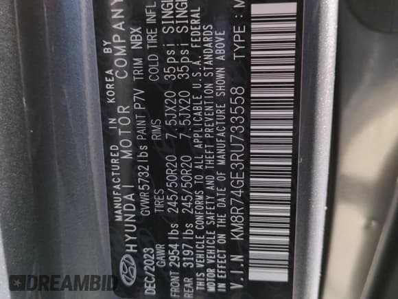 ✅ 2024 Hyundai Palisade Calligraphy • VIN: KM8R74GE3RU733558 • Лот: 74630064. Опубликован ранее на Copart с пробегом 2 492 миль. Бесплатный доступ к архиву аукционных продаж из США и подробный отчёт об истории автомобиля на DreamBid. Изображение 14.