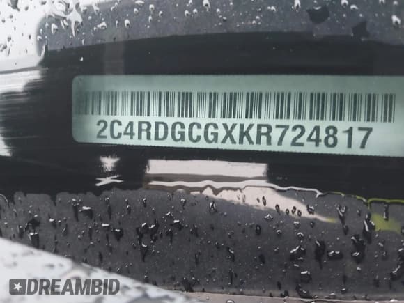 ✅ 2019 Dodge Grand Caravan SXT • VIN: 2C4RDGCGXKR724817 • Lot: 41128378. Listed on IAAI with 100,234 mi. Free auction sales archive from the USA and detailed vehicle history report at DreamBid. Image 9.