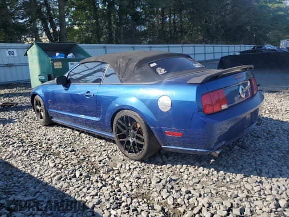 ✅ 2008 Ford Mustang GT Deluxe • VIN: 1ZVHT85H885180945 • Lot: 65708305. Listed on Copart with Not provided. Free auction sales archive from the USA and detailed vehicle history report at DreamBid. Image 2.