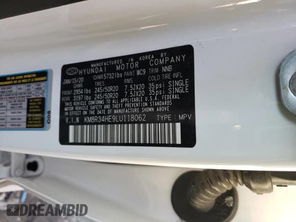 ✅ 2020 Hyundai Palisade SEL • VIN: KM8R34HE9LU118062 • Лот: 41572485. Опубликован ранее на Copart с пробегом 80 010 миль. Бесплатный доступ к архиву аукционных продаж из США и подробный отчёт об истории автомобиля на DreamBid. Изображение 13.