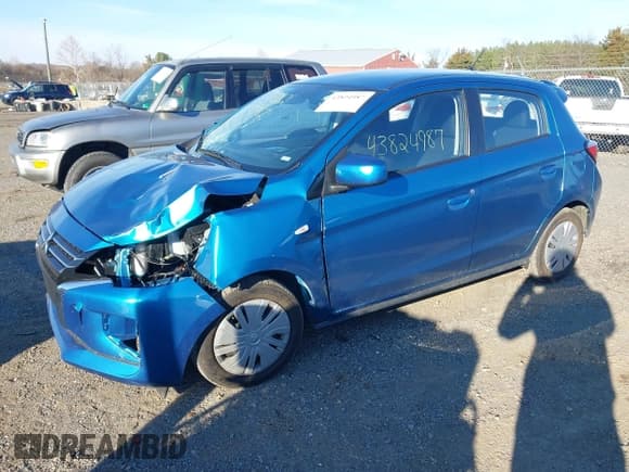 ✅ 2024 Mitsubishi Mirage ES • VIN: ML32AUHJ3RH036518 • Lot: 43824987. Wystawiony na IAAI z przebiegiem 18 745 mil. Bezpłatny archiwum sprzedaży aukcyjnych z USA i szczegółowy raport historii pojazdu na DreamBid. Zdjęcie 2.