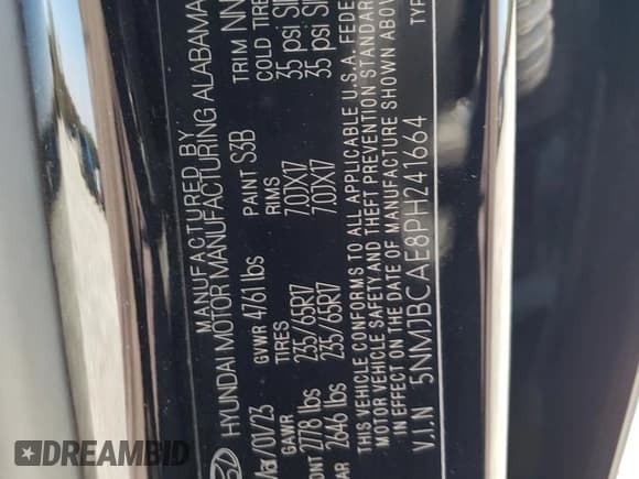 ✅ 2023 Hyundai Tucson SEL • VIN: 5NMJBCAE8PH241664 • Lot: 91027455. Wystawiony na Copart z przebiegiem 32 627 mil. Bezpłatny archiwum sprzedaży aukcyjnych z USA i szczegółowy raport historii pojazdu na DreamBid. Zdjęcie 13.