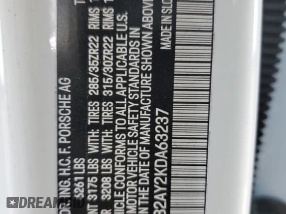 ✅ 2019 Porsche Cayenne S • VIN: WP1AB2AY2KDA63237 • Lot: 92936895. Wystawiony na Copart z przebiegiem Nie podano. Bezpłatny archiwum sprzedaży aukcyjnych z USA i szczegółowy raport historii pojazdu na DreamBid. Zdjęcie 13.