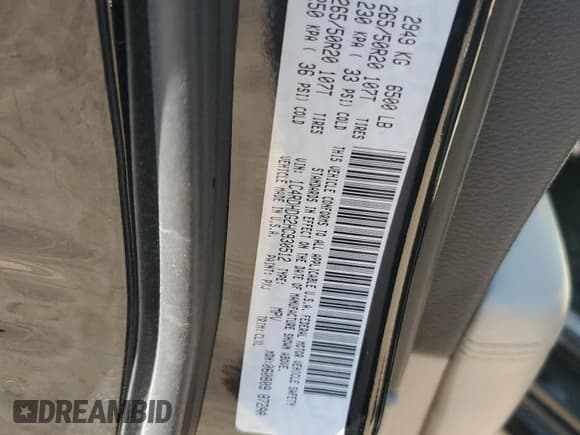 ✅ 2017 Dodge Durango GT • VIN: 1C4RDHDG2HC930512 • Lot: 53554745. Listed on Copart with 44,217 mi. Free auction sales archive from the USA and detailed vehicle history report at DreamBid. Image 14.