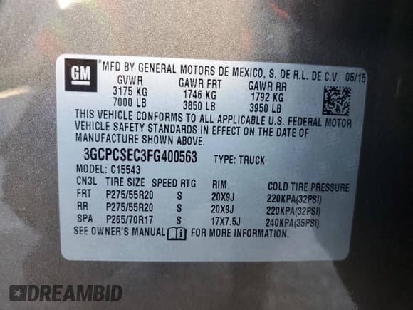 ✅ 2015 Chevrolet Silverado 1500 LTZ • VIN: 3GCPCSEC3FG400563 • Лот: 82858034. Опубликован ранее на Copart с пробегом 89 734 миль. Бесплатный доступ к архиву аукционных продаж из США и подробный отчёт об истории автомобиля на DreamBid. Изображение 15.