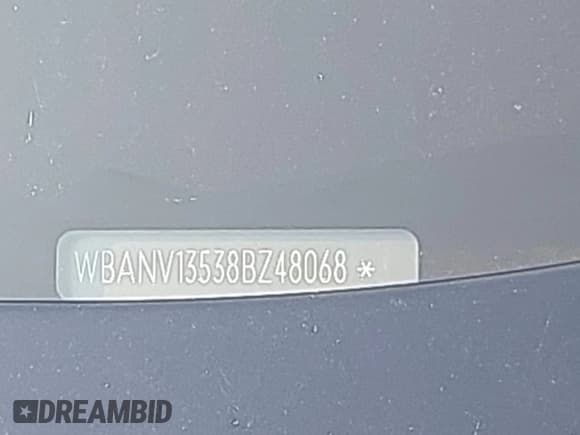 ✅ 2008 BMW 5 Series 528xi • VIN: WBANV13538BZ48068 • Lot: 43151448. Listed on IAAI with Not provided. Free auction sales archive from the USA and detailed vehicle history report at DreamBid. Image 9.