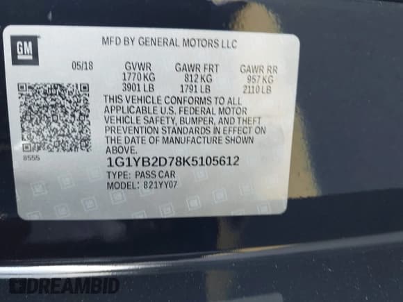 ✅ 2019 Chevrolet Corvette 1LT • VIN: 1G1YB2D78K5105612 • Lot: 42523425. Wystawiony na IAAI z przebiegiem 27 378 mil. Bezpłatny archiwum sprzedaży aukcyjnych z USA i szczegółowy raport historii pojazdu na DreamBid. Zdjęcie 9.