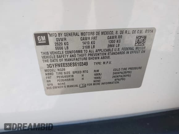 ✅ 2014 Cadillac SRX Luxury Collection • VIN: 3GYFNEE33ES610349 • Lot: 43614495. Wystawiony na IAAI z przebiegiem 99 999 mil. Bezpłatny archiwum sprzedaży aukcyjnych z USA i szczegółowy raport historii pojazdu na DreamBid. Zdjęcie 9.