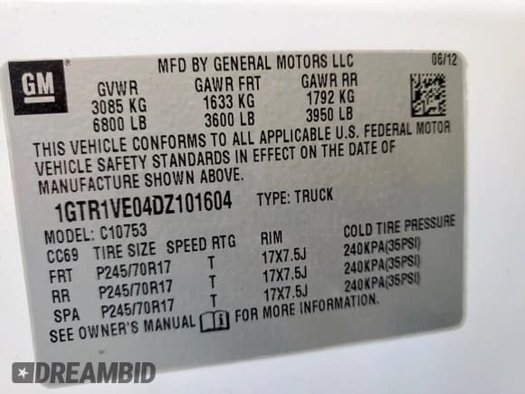 ✅ 2013 GMC Sierra 1500 SLE • VIN: 1GTR1VE04DZ101604 • Lot: 66315855. Wystawiony na Copart z przebiegiem 248 155 mil. Bezpłatny archiwum sprzedaży aukcyjnych z USA i szczegółowy raport historii pojazdu na DreamBid. Zdjęcie 12.