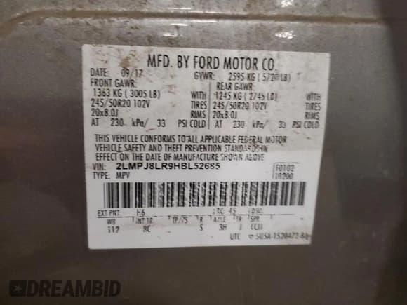 ✅ 2017 Lincoln MKX Reserve • VIN: 2LMPJ8LR9HBL52685 • Lot: 86793315. Listed on Copart with 208,828 mi. Free auction sales archive from the USA and detailed vehicle history report at DreamBid. Image 13.