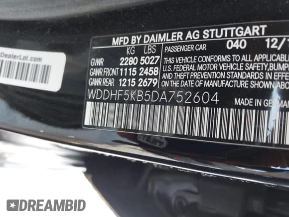 ✅ 2013 Mercedes-Benz E 350 Luxury • VIN: WDDHF5KB5DA752604 • Lot: 43654639. Wystawiony na IAAI z przebiegiem 158 215 mil. Bezpłatny archiwum sprzedaży aukcyjnych z USA i szczegółowy raport historii pojazdu na DreamBid. Zdjęcie 9.