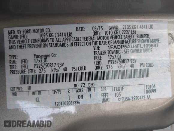 ✅ 2015 Ford C-Max SE • VIN: 1FADP5AU4FL109697 • Лот: 43836891. Опубликован ранее на IAAI с пробегом 102 888 миль. Бесплатный доступ к архиву аукционных продаж из США и подробный отчёт об истории автомобиля на DreamBid. Изображение 9.