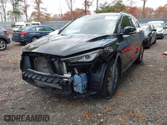 ✅ 2023 Infiniti QX50 Luxe • VIN: 3PCAJ5BB8PF112859 • Lot: 43659585. Listed on IAAI with 31,556 mi. Free auction sales archive from the USA and detailed vehicle history report at DreamBid. Image 2.