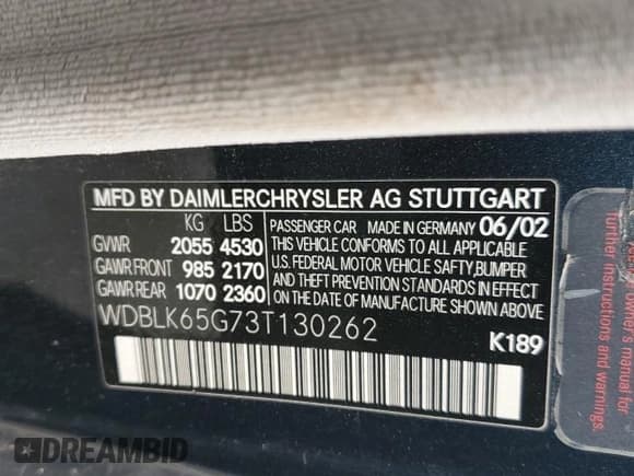 ✅ 2003 Mercedes-Benz CLK 320 • VIN: WDBLK65G73T130262 • Lot: 82785175. Wystawiony na Copart z przebiegiem 72 405 mil. Bezpłatny archiwum sprzedaży aukcyjnych z USA i szczegółowy raport historii pojazdu na DreamBid. Zdjęcie 12.