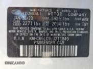 ✅ 2020 Hyundai Ioniq Blue • VIN: KMHC65LC9LU211849 • Lot: 48224235. Wystawiony na Copart z przebiegiem 73 820 mil. Bezpłatny archiwum sprzedaży aukcyjnych z USA i szczegółowy raport historii pojazdu na DreamBid. Zdjęcie 12.