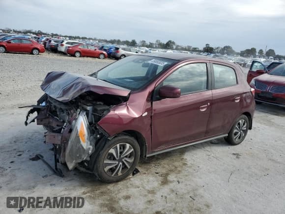 ✅ 2021 Mitsubishi Mirage ES • VIN: ML32AUHJ1MH010850 • Лот: 89850935. Опубликован ранее на Copart с пробегом 67 589 миль. Бесплатный доступ к архиву аукционных продаж из США и подробный отчёт об истории автомобиля на DreamBid. Изображение 1.