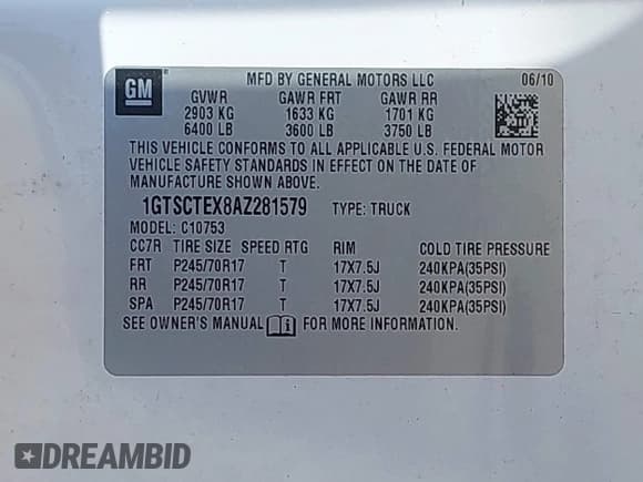 ✅ 2010 GMC Sierra 1500 Work Truck • VIN: 1GTSCTEX8AZ281579 • Лот: 43618946. Опубликован ранее на IAAI с пробегом 161 128 миль. Бесплатный доступ к архиву аукционных продаж из США и подробный отчёт об истории автомобиля на DreamBid. Изображение 9.