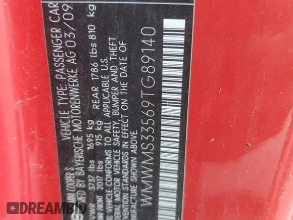 ✅ 2009 MINI Convertible S • VIN: WMWMS33569TG89140 • Lot: 92157175. Wystawiony na Copart z przebiegiem 125 093 mil. Bezpłatny archiwum sprzedaży aukcyjnych z USA i szczegółowy raport historii pojazdu na DreamBid. Zdjęcie 13.