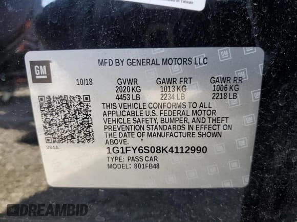 ✅ 2019 Chevrolet Bolt EV LT • VIN: 1G1FY6S08K4112990 • Lot: 46547014. Wystawiony na Copart z przebiegiem 269 734 mil. Bezpłatny archiwum sprzedaży aukcyjnych z USA i szczegółowy raport historii pojazdu na DreamBid. Zdjęcie 13.