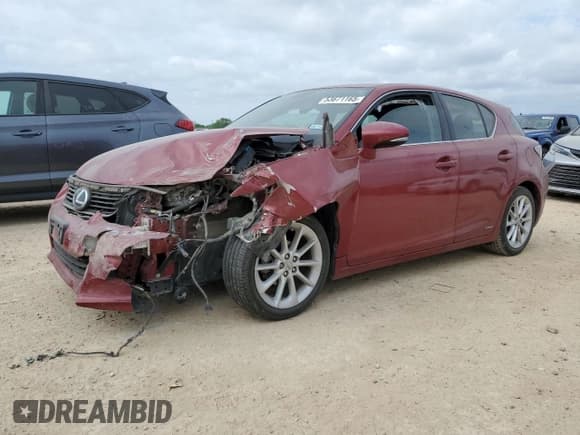 ✅ 2012 Lexus CT 200h • VIN: JTHKD5BH4C2081038 • Lot: 53671165. Listed on Copart with 139,069 mi. Free auction sales archive from the USA and detailed vehicle history report at DreamBid. Image 1.