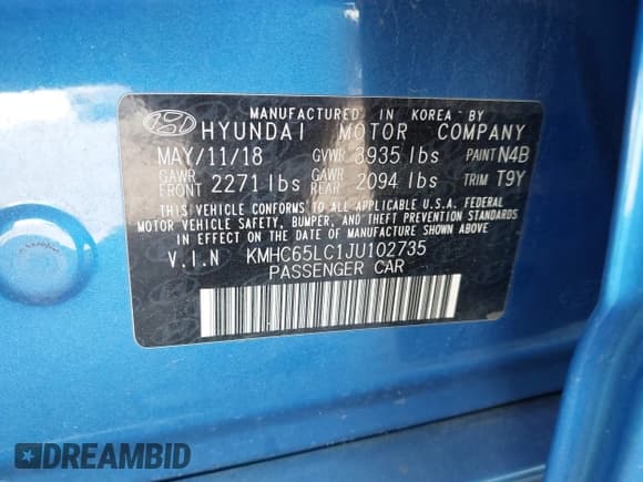 ✅ 2018 Hyundai Ioniq Blue • VIN: KMHC65LC1JU102735 • Lot: 43529622. Wystawiony na IAAI z przebiegiem 100 034 mil. Bezpłatny archiwum sprzedaży aukcyjnych z USA i szczegółowy raport historii pojazdu na DreamBid. Zdjęcie 9.