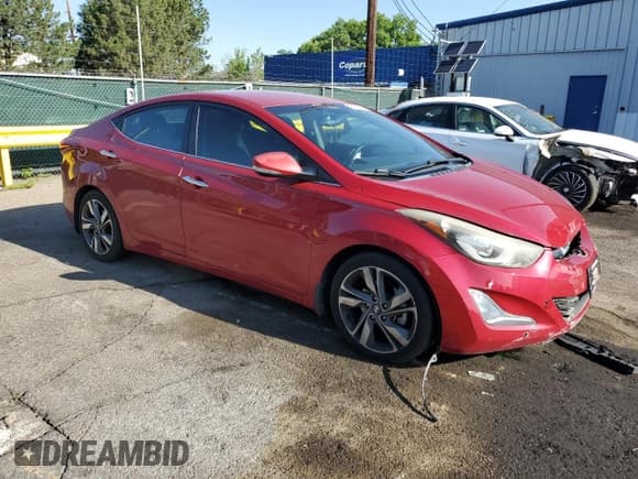 ✅ 2015 Hyundai Elantra Limited • VIN: KMHDH4AE2FU303905 • Lot: 61925045. Listed on Copart with 99,261 mi. Free auction sales archive from the USA and detailed vehicle history report at DreamBid. Image 4.