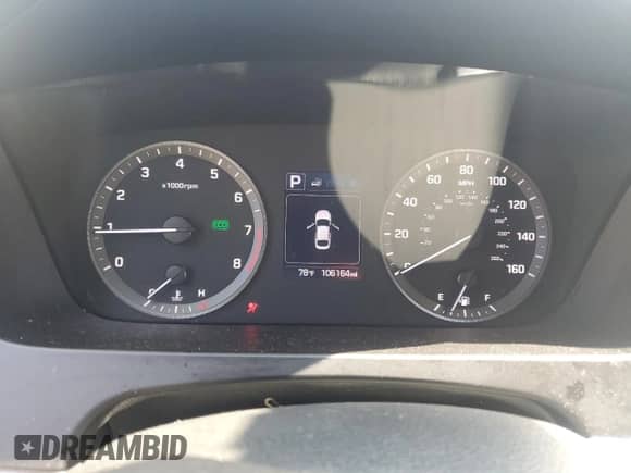 2017 Hyundai Sonata SE with VIN 5NPE24AF7HH485343, listed as a Copart auction lot 71389075 with 106,164 mi miles and Salvage title. Bid and sale history available at DreamBid. Image 9.