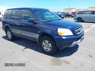 2004 Honda Pilot LX with VIN 2HKYF18174H557971, listed as a IAAI auction lot 42940769 with 91,669 mi miles and . Bid and sale history available at DreamBid. Image 1.