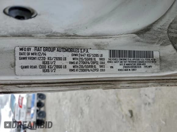 ✅ 2015 Ram ProMaster City Cargo Tradesman • VIN: ZFBERFAT8F6962028 • Лот: 96091095. Опубликован ранее на Copart с пробегом 135 660 миль. Бесплатный доступ к архиву аукционных продаж из США и подробный отчёт об истории автомобиля на DreamBid. Изображение 12.