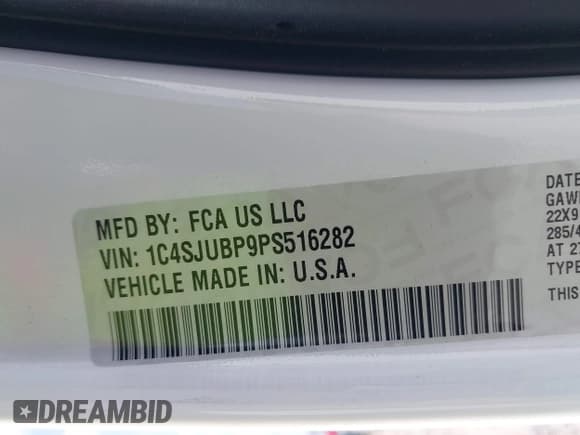 ✅ 2023 Jeep Wagoneer Series II Carbide • VIN: 1C4SJUBP9PS516282 • Lot: 41866812. Listed on IAAI with 29,136 mi. Free auction sales archive from the USA and detailed vehicle history report at DreamBid. Image 9.