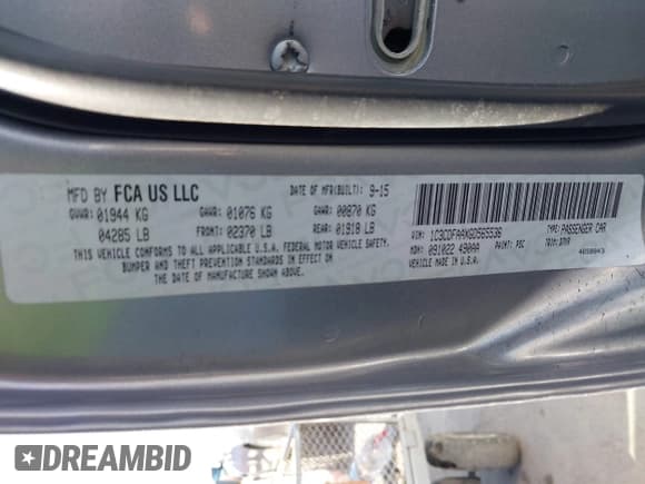 ✅ 2016 Dodge Dart SE • VIN: 1C3CDFAAXGD565536 • Лот: 43629897. Опубликован ранее на IAAI с пробегом 158 171 миль. Бесплатный доступ к архиву аукционных продаж из США и подробный отчёт об истории автомобиля на DreamBid. Изображение 9.