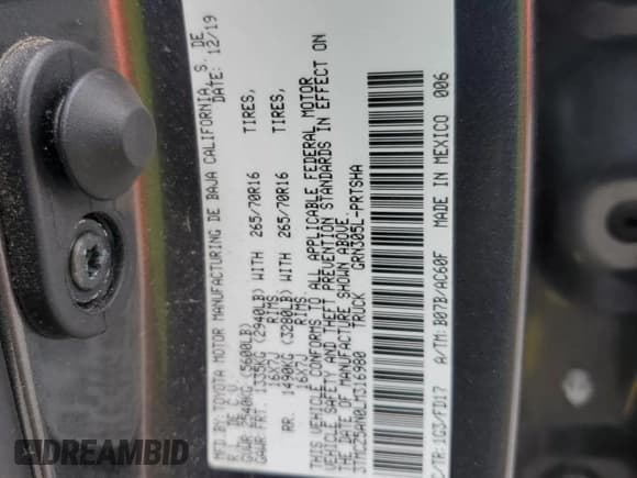 ✅ 2020 Toyota Tacoma TRD Off Road • VIN: 3TMCZ5AN0LM316980 • Lot: 85638035. Wystawiony na Copart z przebiegiem 55 112 mil. Bezpłatny archiwum sprzedaży aukcyjnych z USA i szczegółowy raport historii pojazdu na DreamBid. Zdjęcie 12.