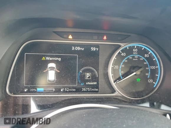 ✅ 2019 Nissan LEAF S • VIN: 1N4AZ1CP9KC309689 • Лот: 94930545. Опубликован ранее на Copart с пробегом 36 751 миль. Бесплатный доступ к архиву аукционных продаж из США и подробный отчёт об истории автомобиля на DreamBid. Изображение 9.