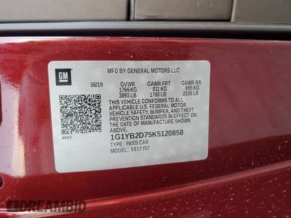 2019 Chevrolet Corvette 1LT with VIN 1G1YB2D75K5120858, listed as a Copart auction lot 76556084 with 28,932 mi miles and Salvage title. Bid and sale history available at DreamBid. Image 12.